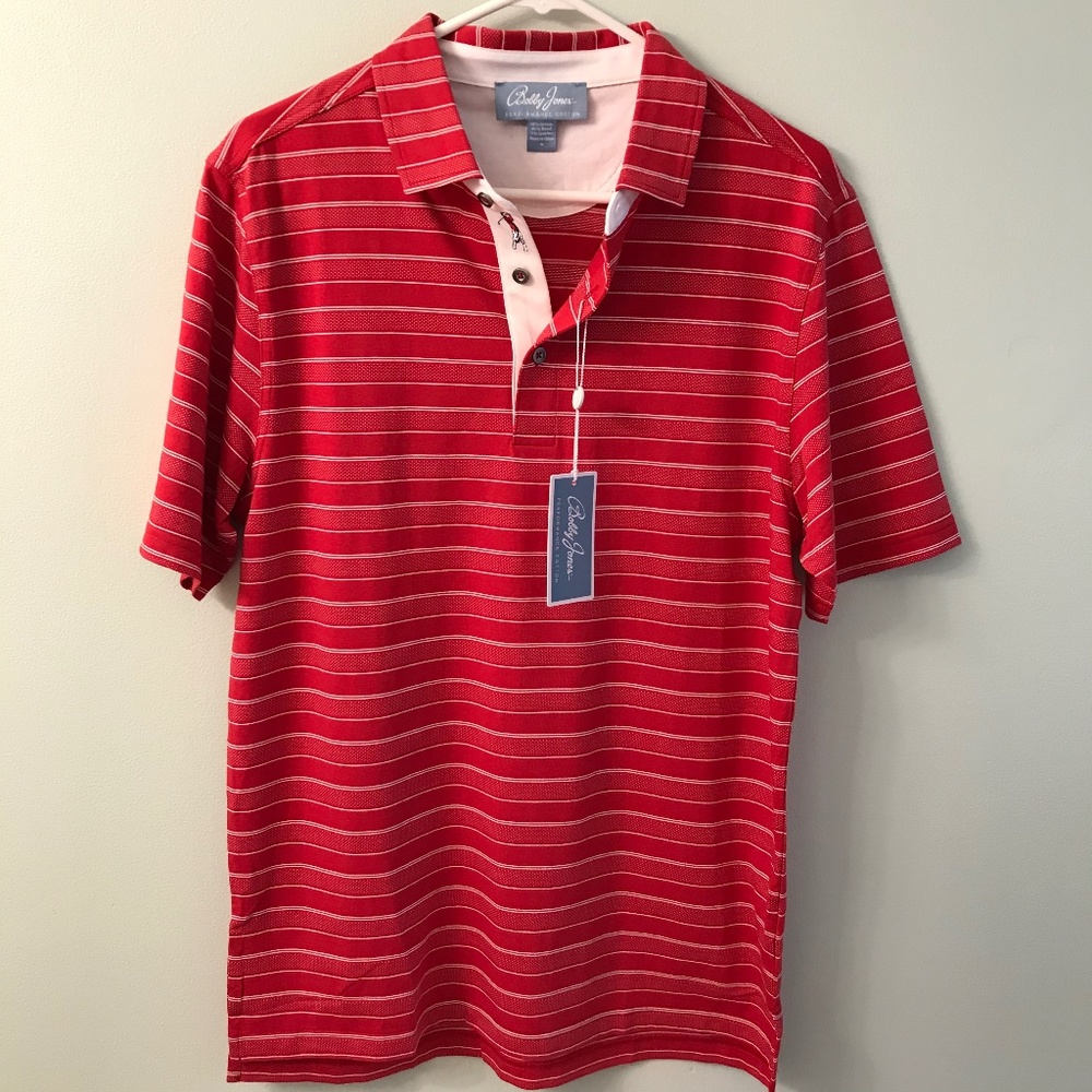 Bobby Jones Red Striped Polo